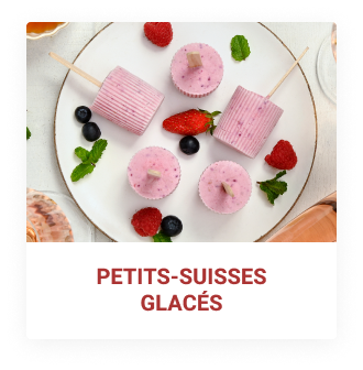 Petits-suisses glacés aux fruits rouges