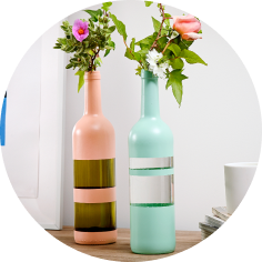 DIY vases colorés