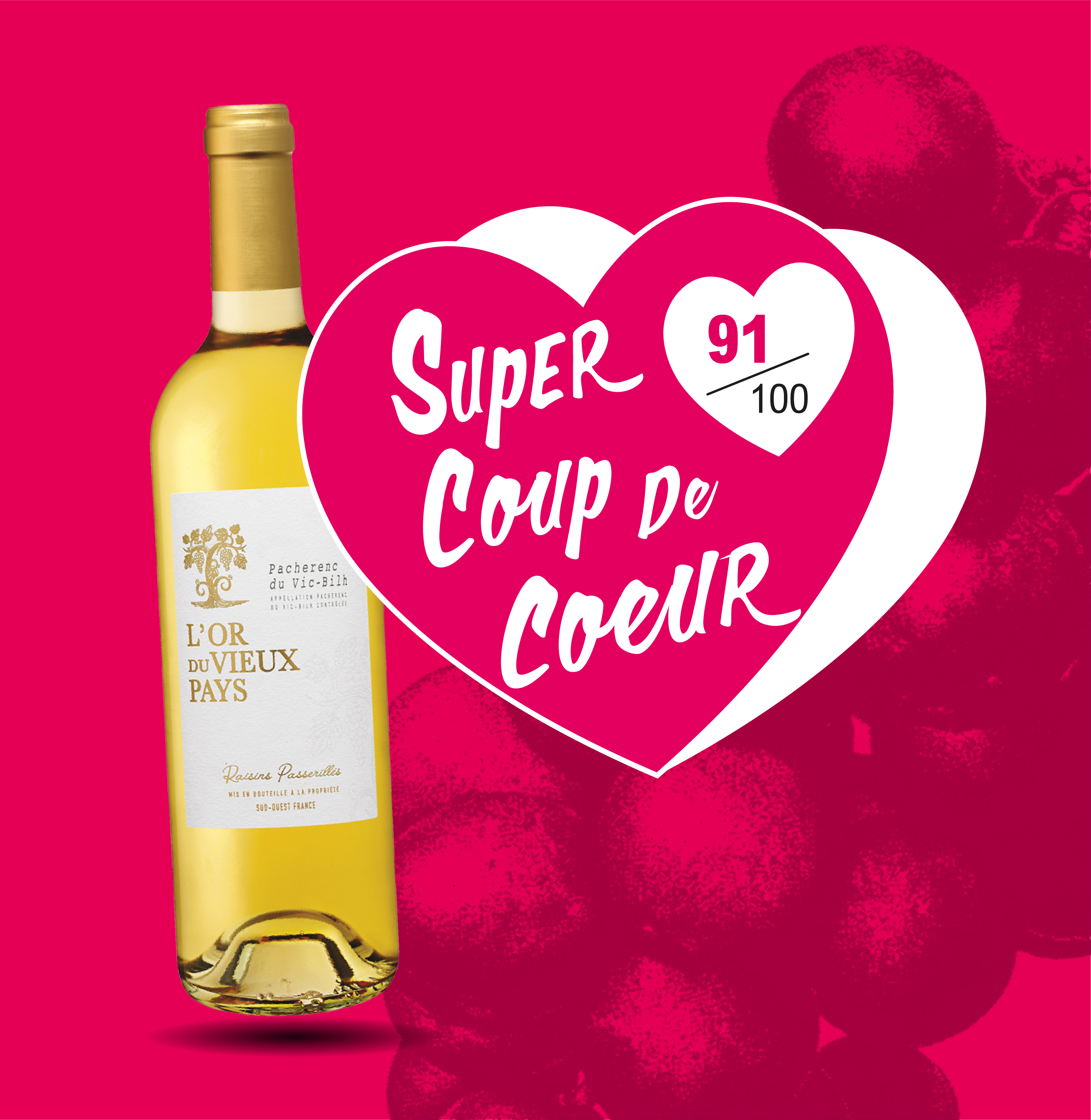 AOP(1) Vin Blanc moelleux Pacherenc du Vic-Bilh L'Or du Vieux Pays